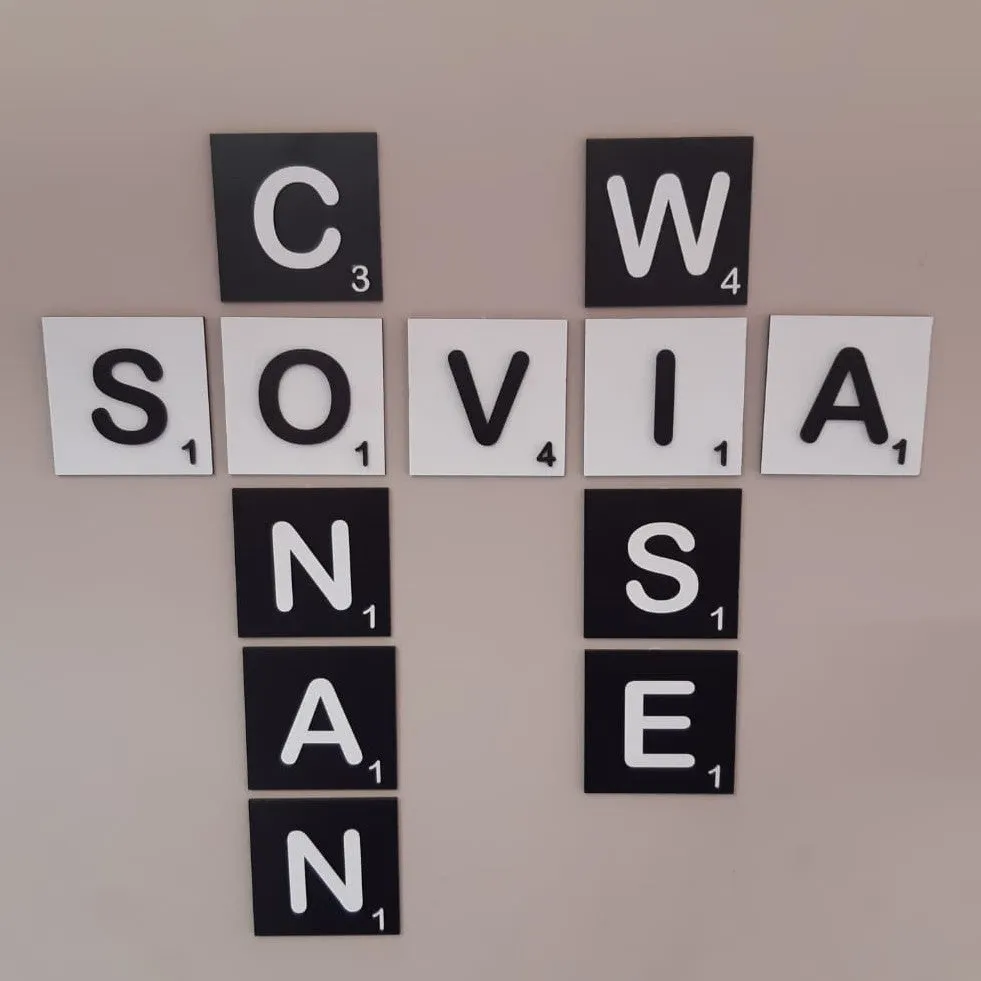 3D Scrabble Wall Tiles