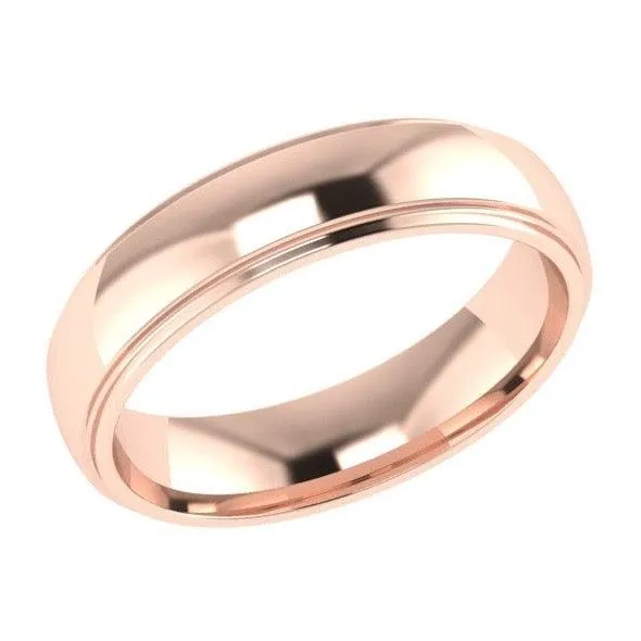 5mm Men's Wedding Band Ring 14K Gold