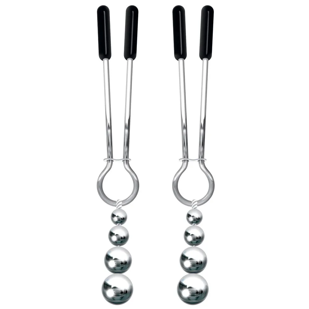 Adam & Eve Eve's Naughty Nipple Clips With Weighted Balls