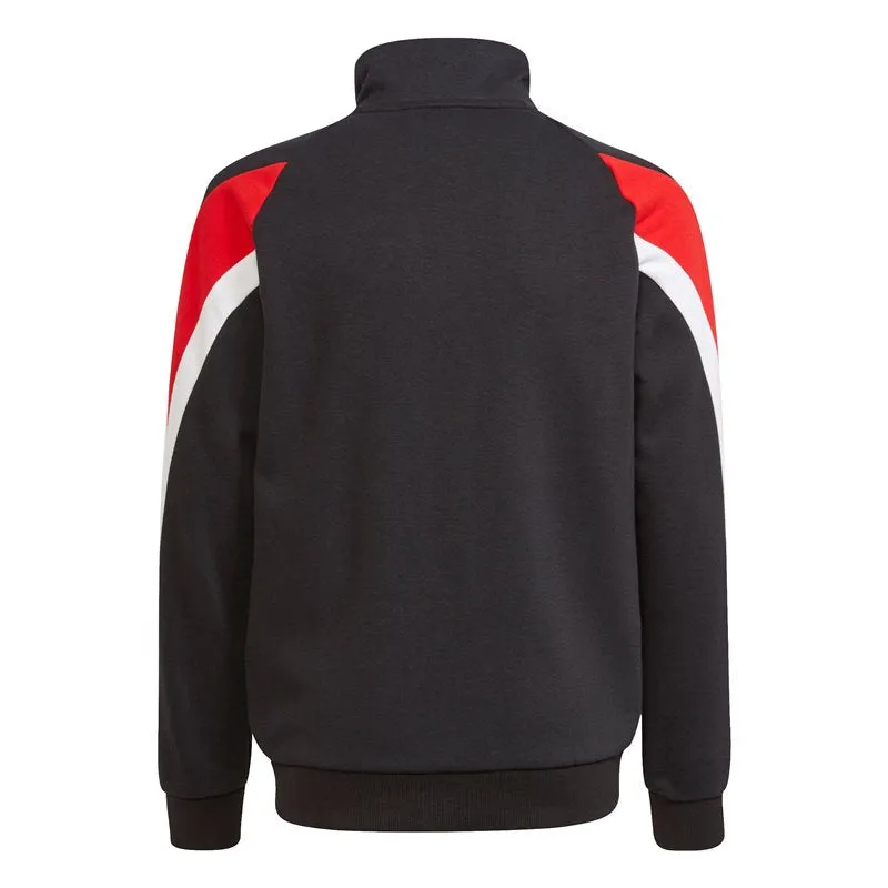 adidas BOS Cotton Tracksuit - Boys - Black/Vivid Red/White