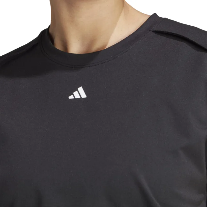 Adidas Women Power Aeroready Crop Tank Top - Black/White