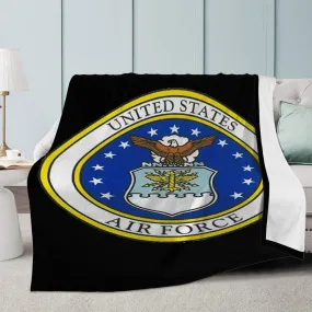 Air Force (Black) Trends Dual-sided Stitched Fleece Blanket