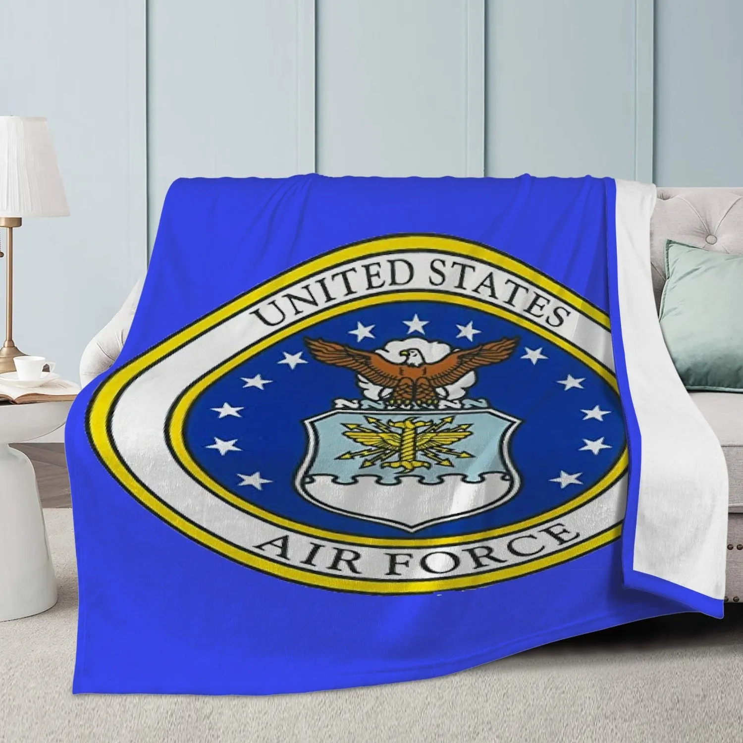 Air Force (Blue) Trends Dual-sided Stitched Fleece Blanket