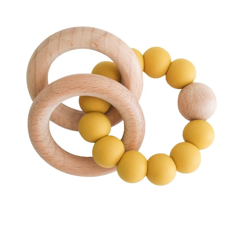 Alimrose - Beechwood Teether Rings Set - Butterscotch