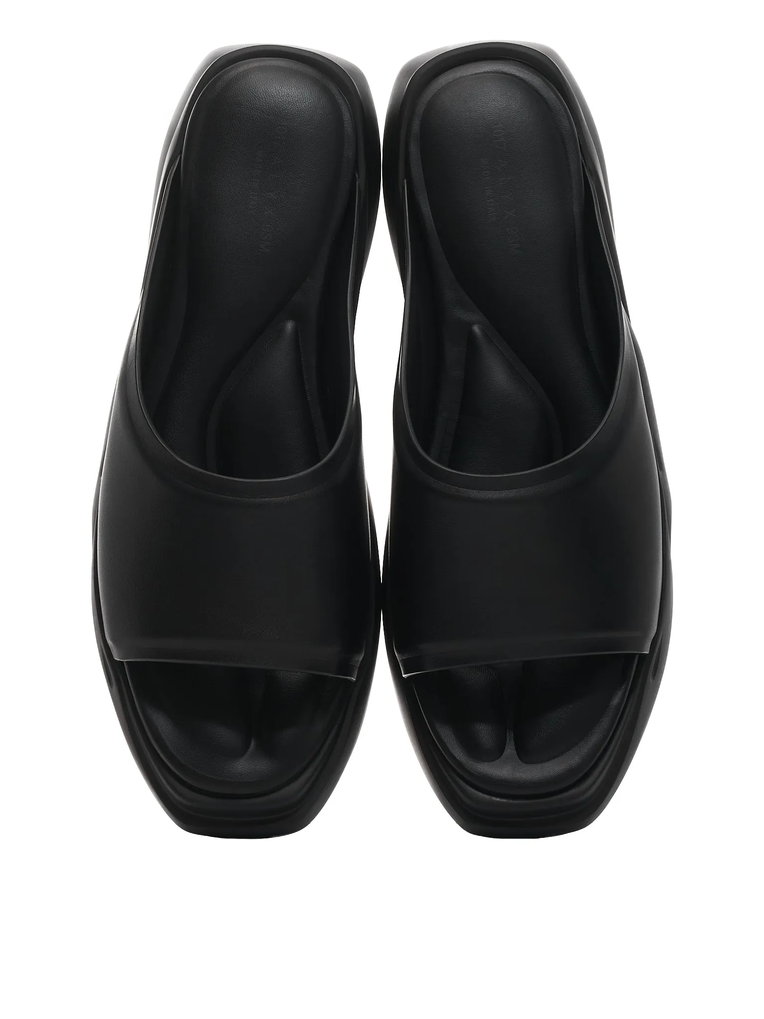 Black Leather Mono-Slide (AAMSL0004LE01-BLACK)