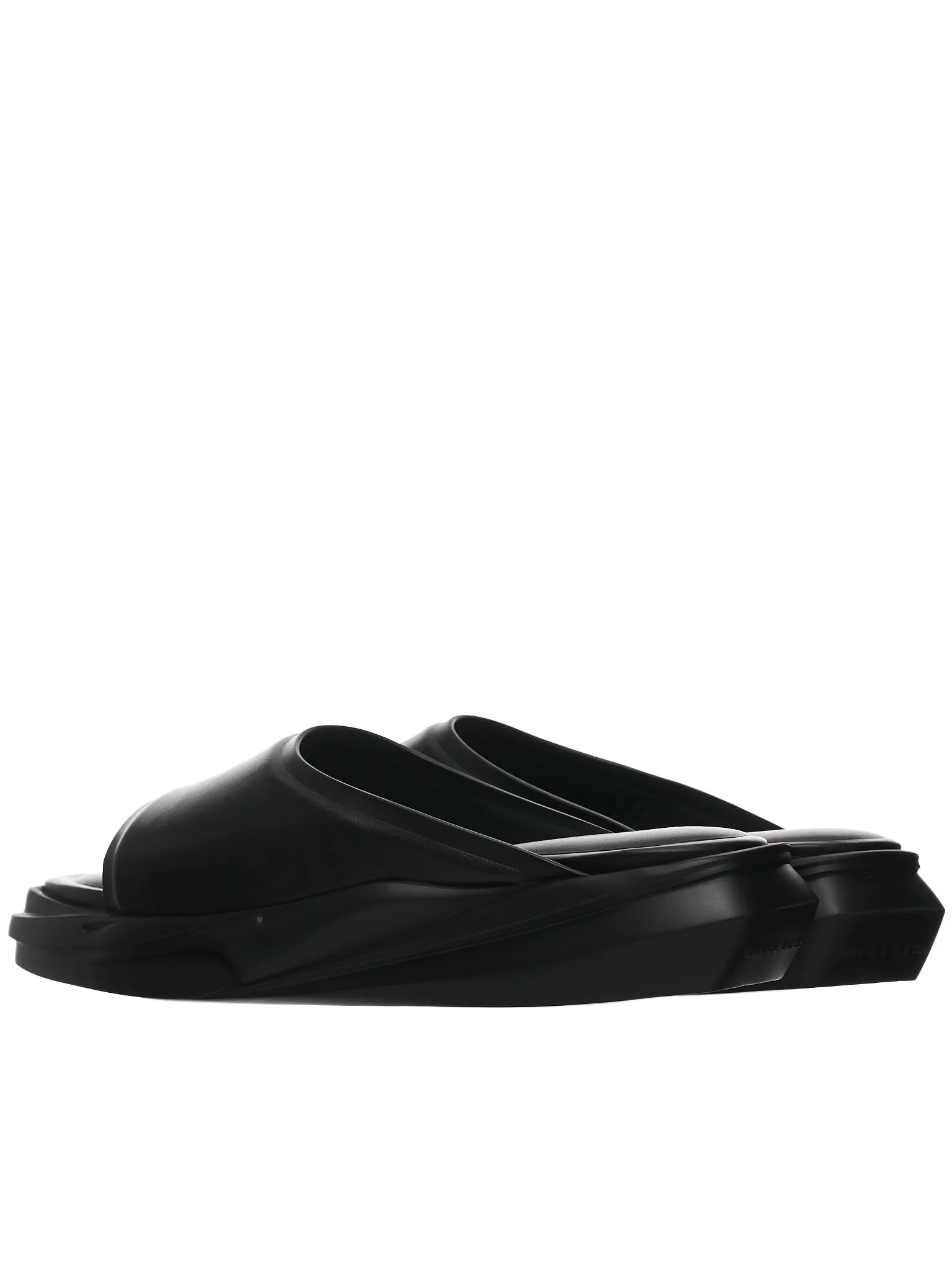 Black Leather Mono-Slide (AAMSL0004LE01-BLACK)