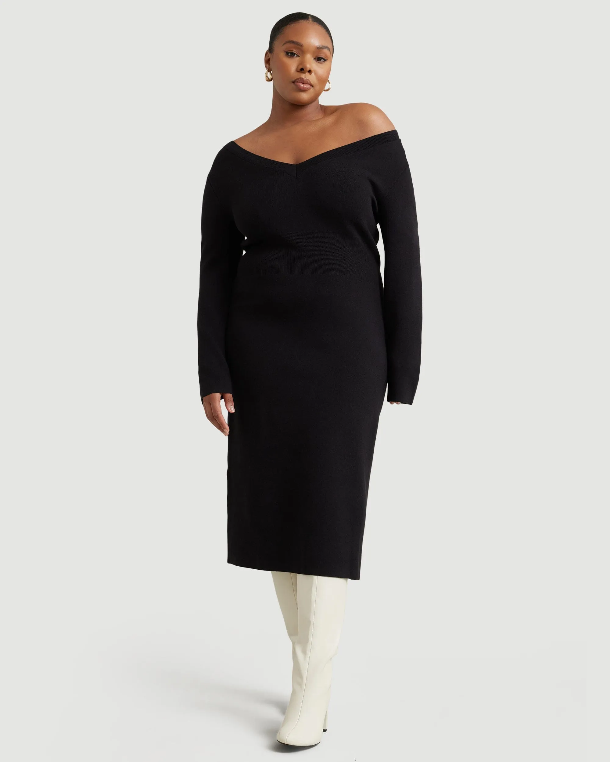 Brea Off-Shoulder Sweater Dress