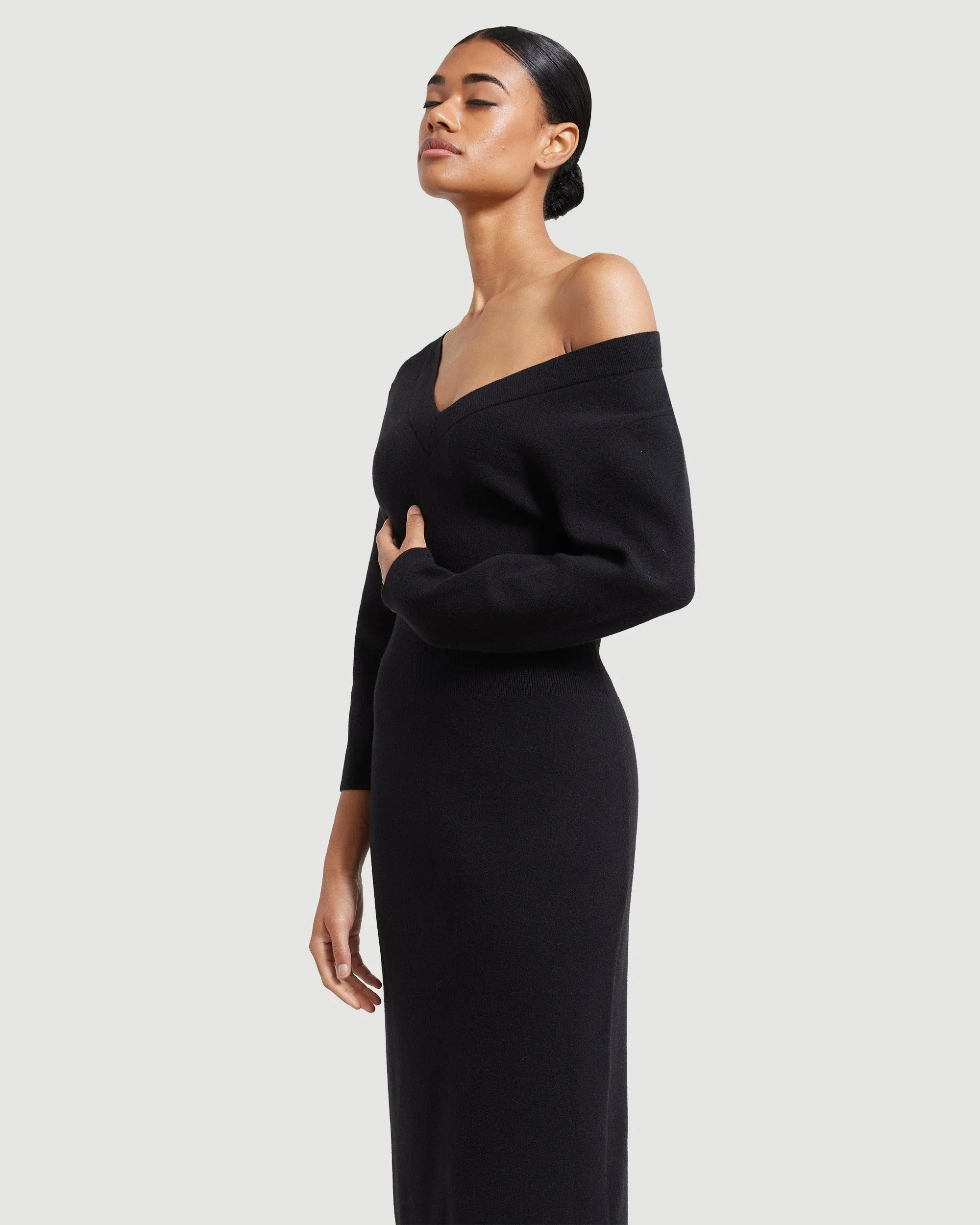 Brea Off-Shoulder Sweater Dress