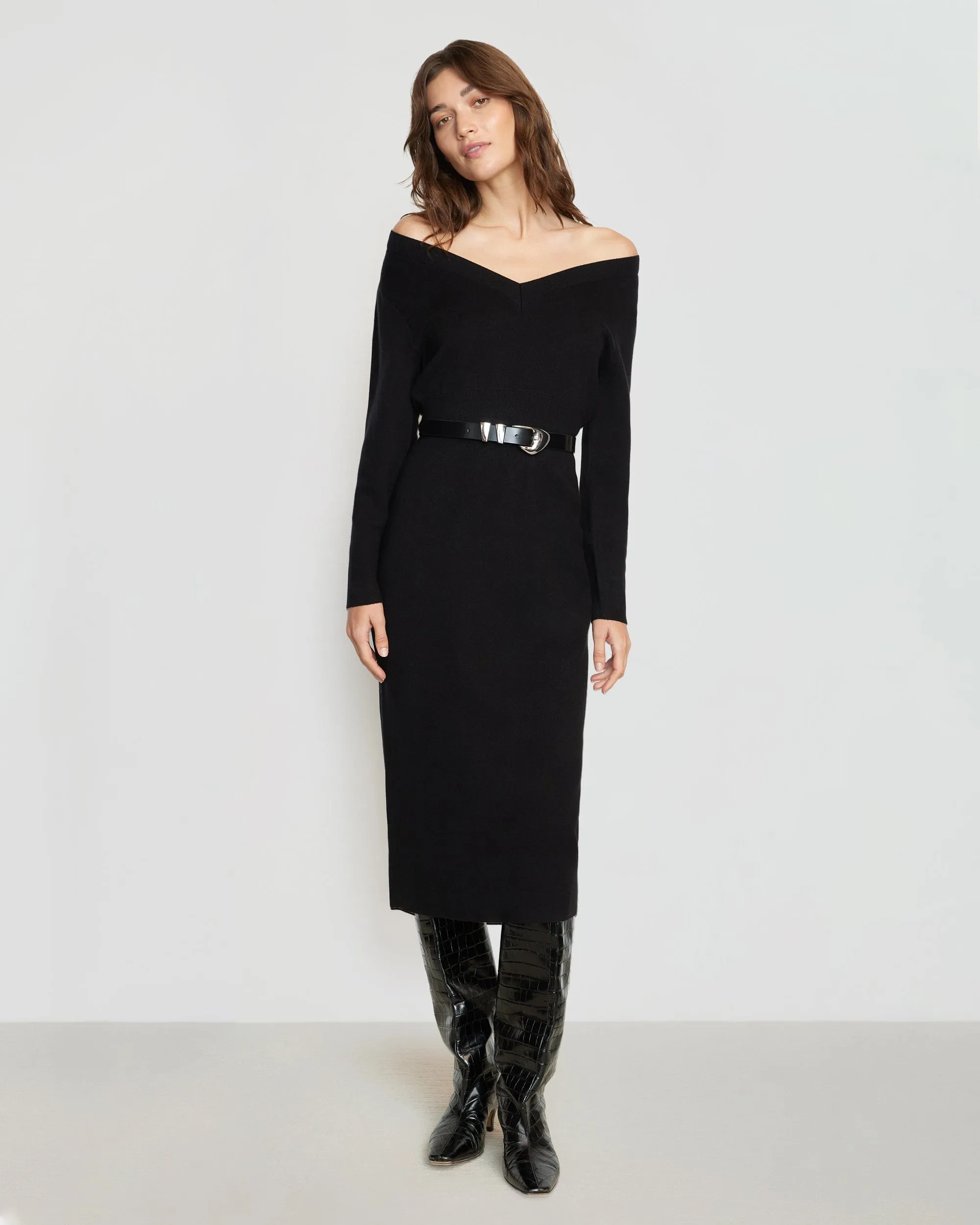 Brea Off-Shoulder Sweater Dress