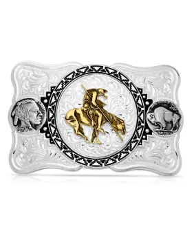 Buffalo Nickel Southwestern Buckle with End of the Trail