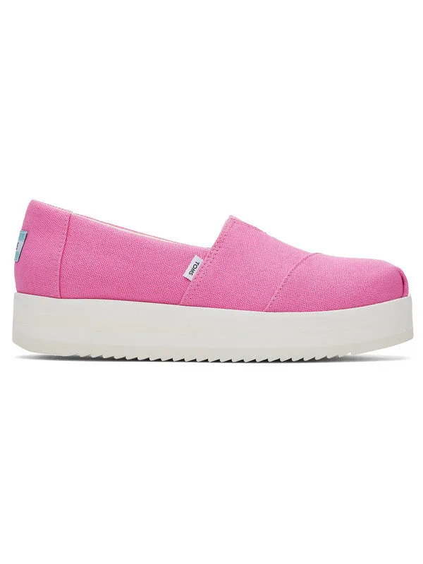 Canvas Platform Pink Shoes