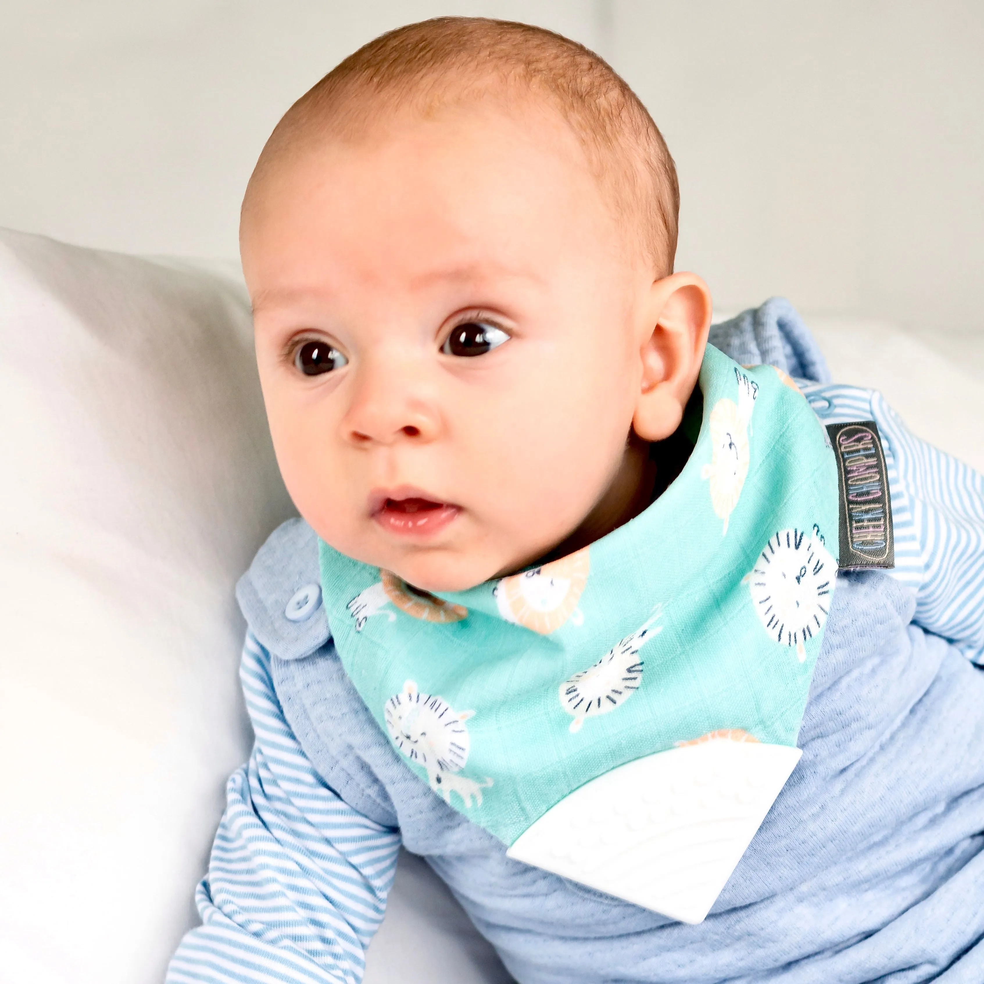 Cheeky Chompers Muslin Neckerchew - Loveable Lion