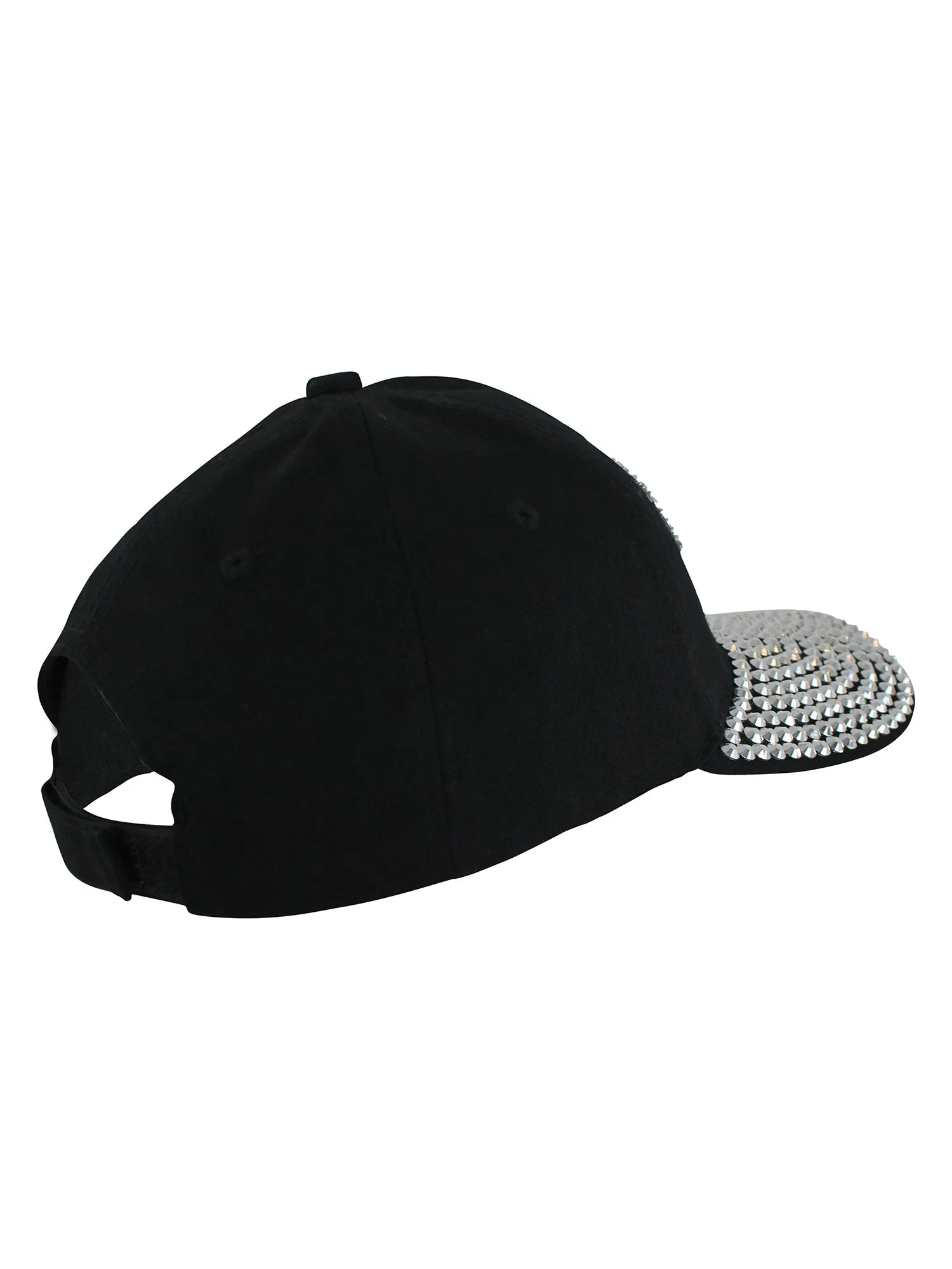 Cheer Mom Black Rhinestone Covered Baseball Cap