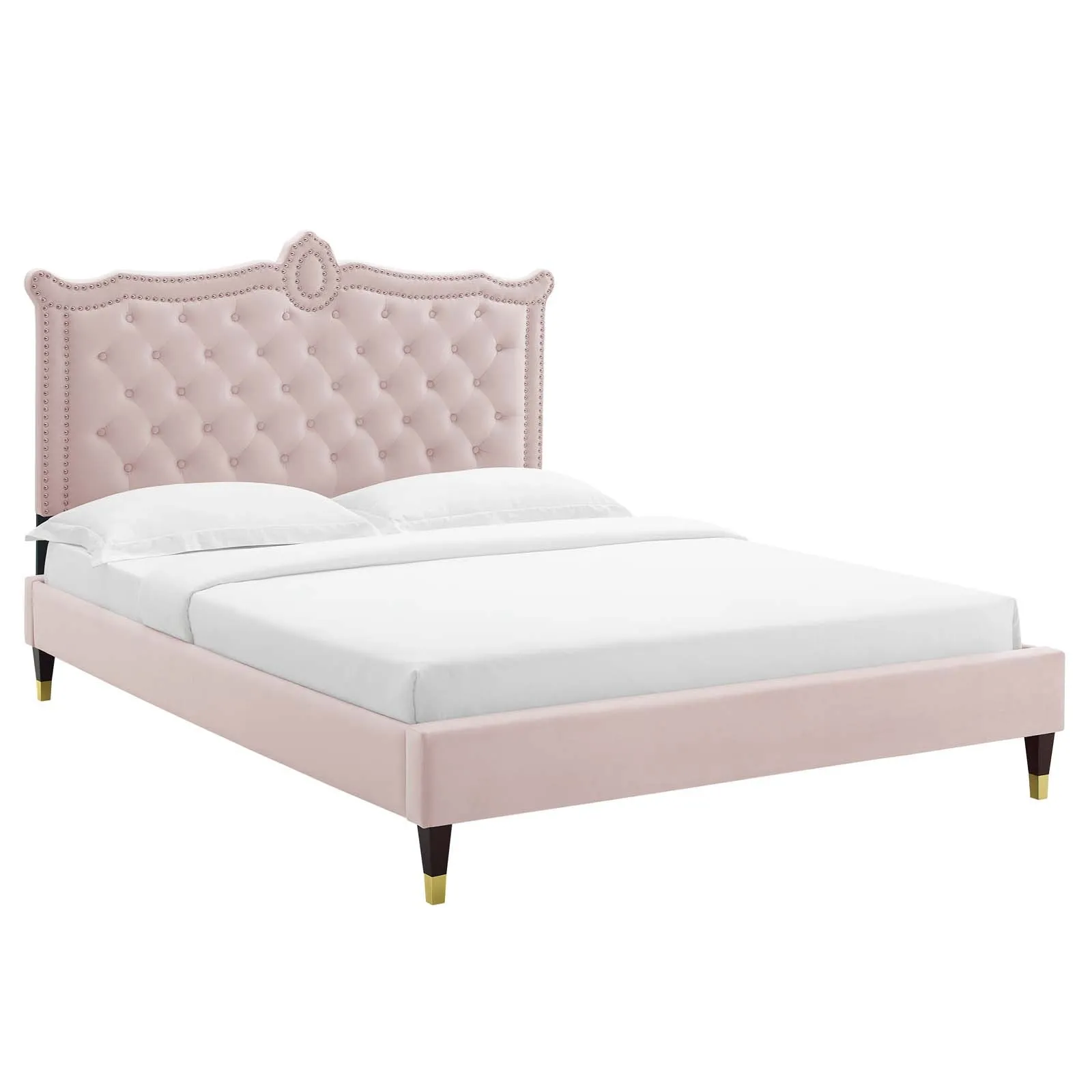 Clara Performance Velvet Platform Bed by Modway