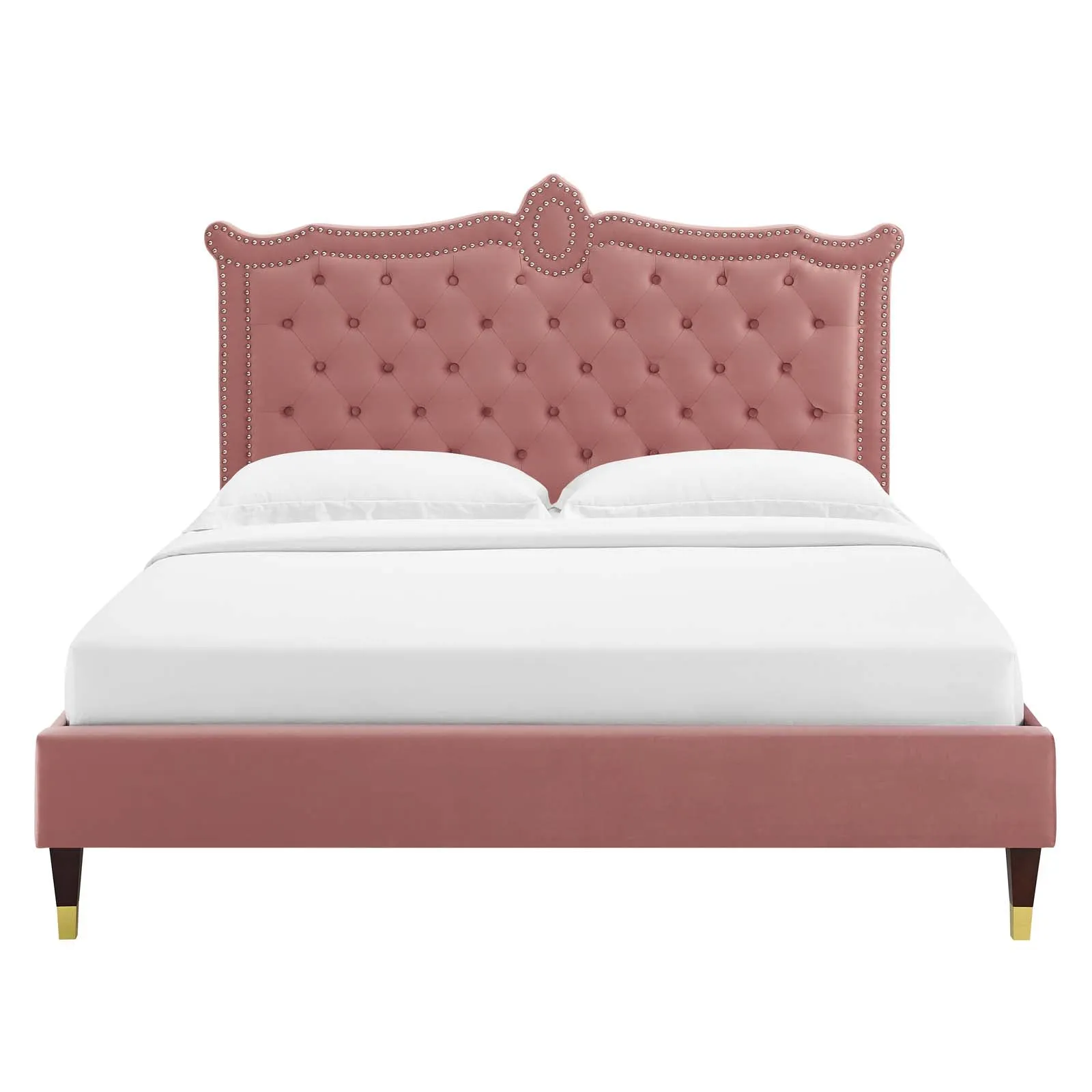 Clara Performance Velvet Platform Bed by Modway