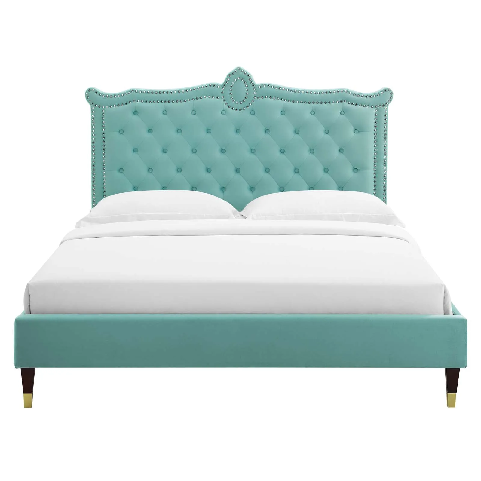 Clara Performance Velvet Platform Bed by Modway