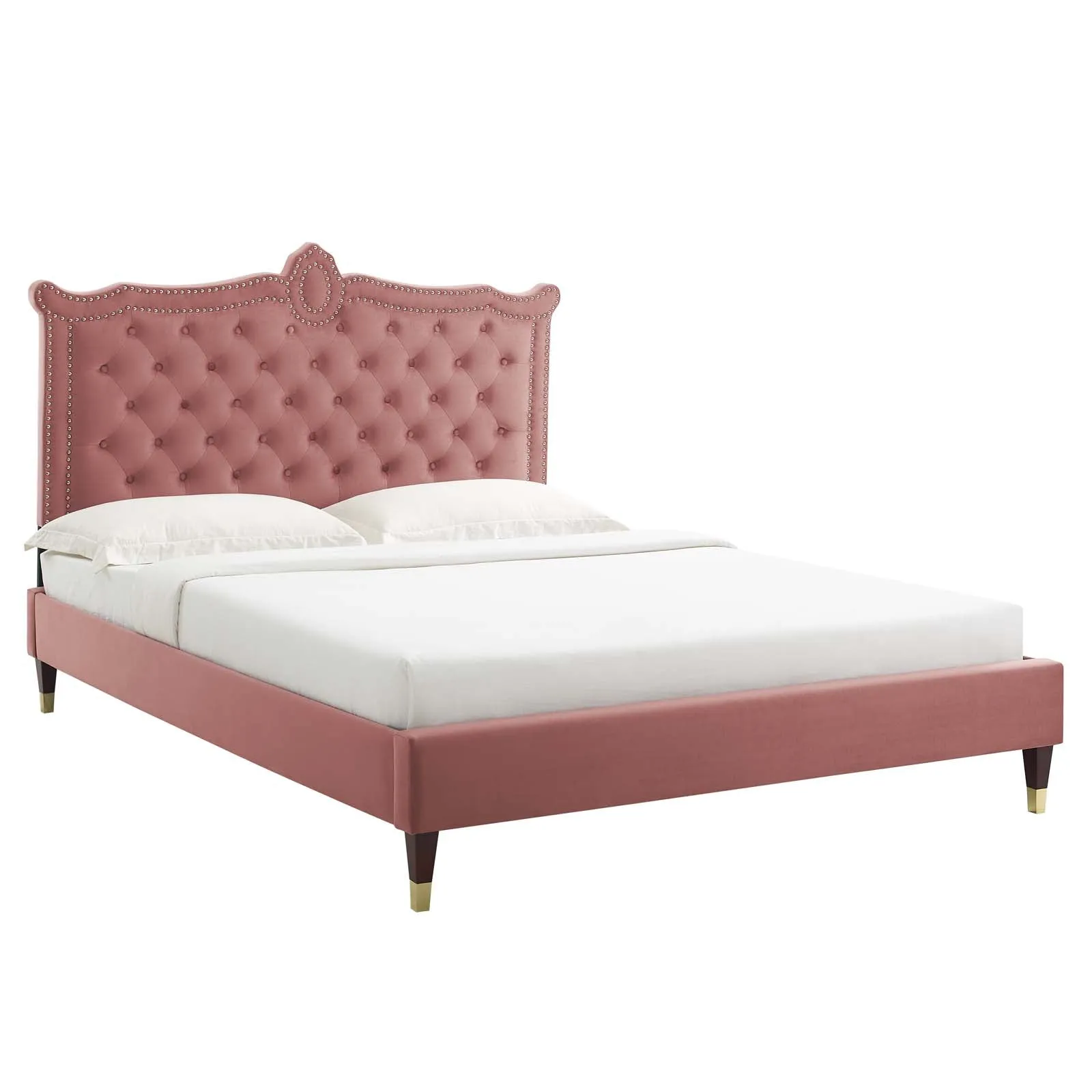 Clara Performance Velvet Platform Bed by Modway