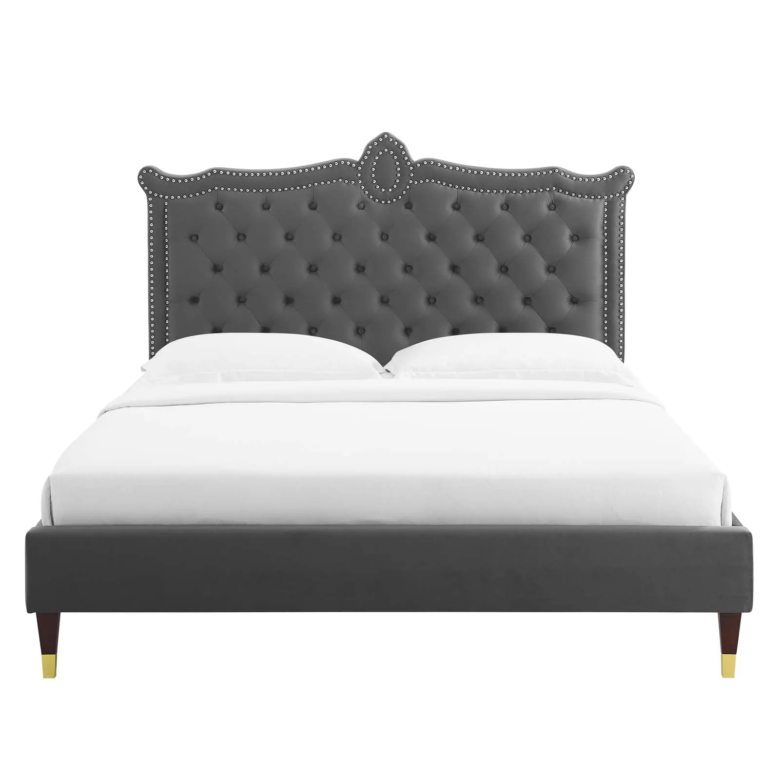 Clara Performance Velvet Platform Bed by Modway