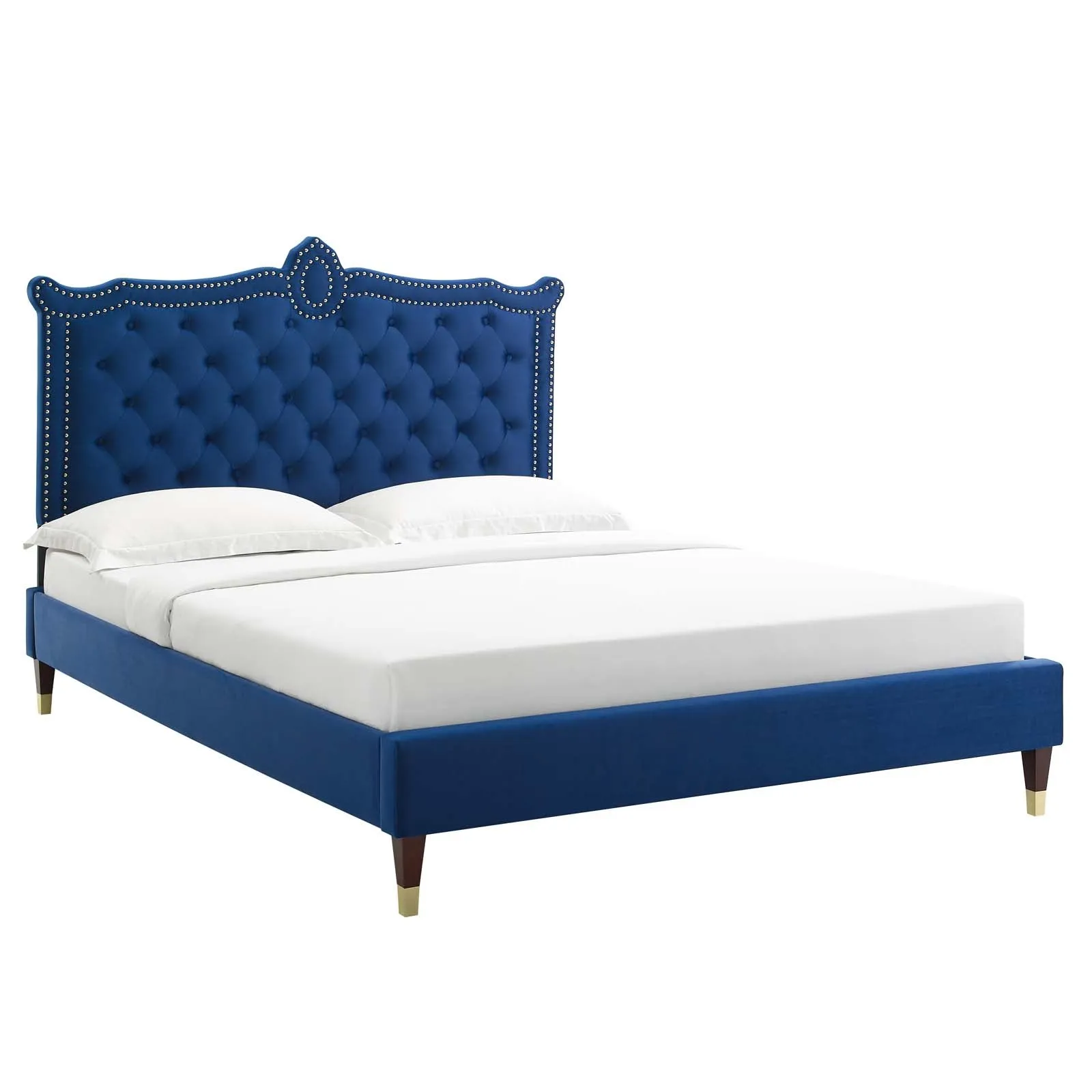 Clara Performance Velvet Platform Bed by Modway