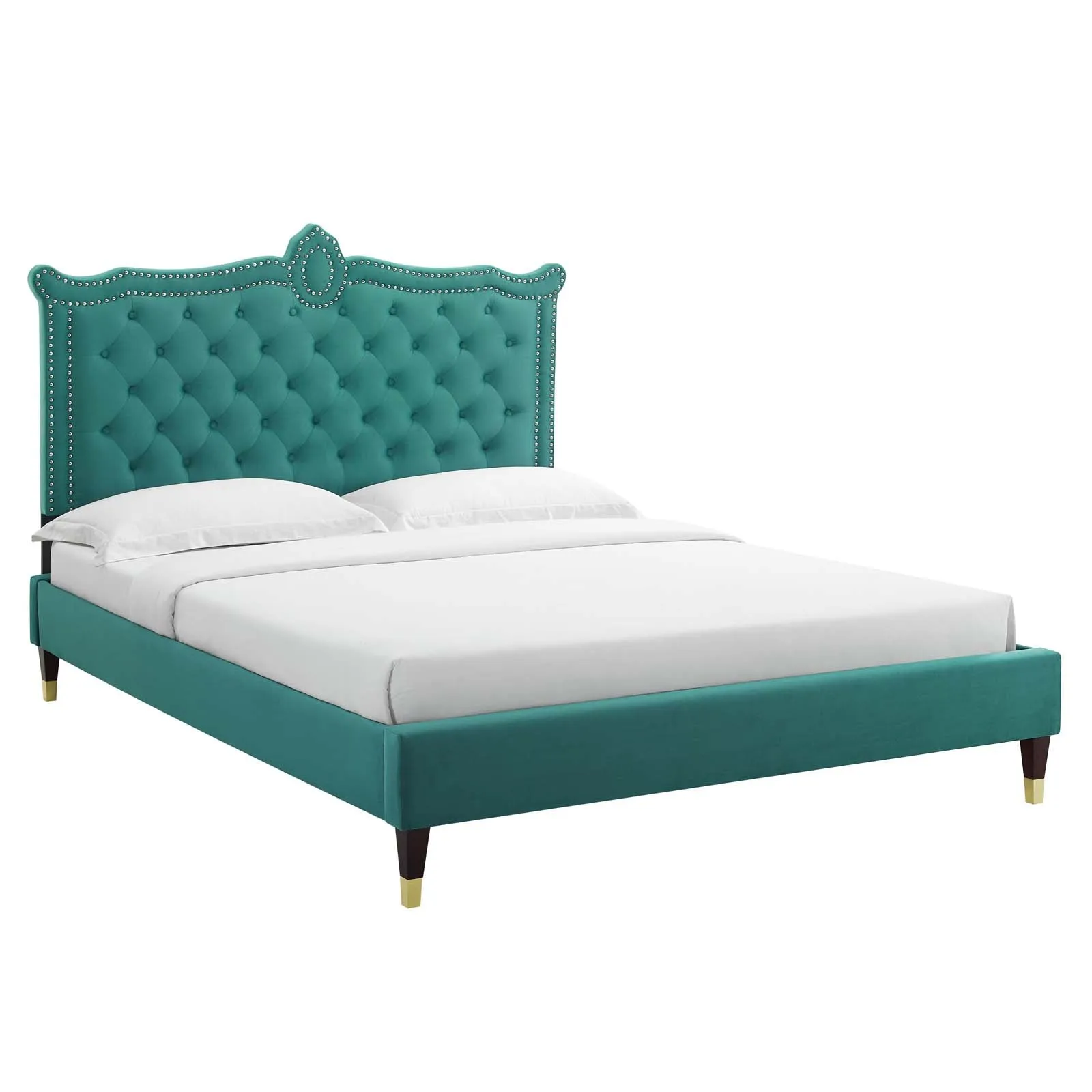 Clara Performance Velvet Platform Bed by Modway