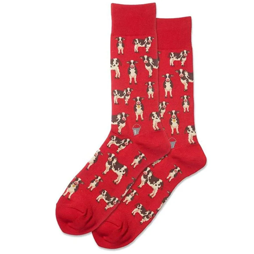 Cow Herd Crew Socks