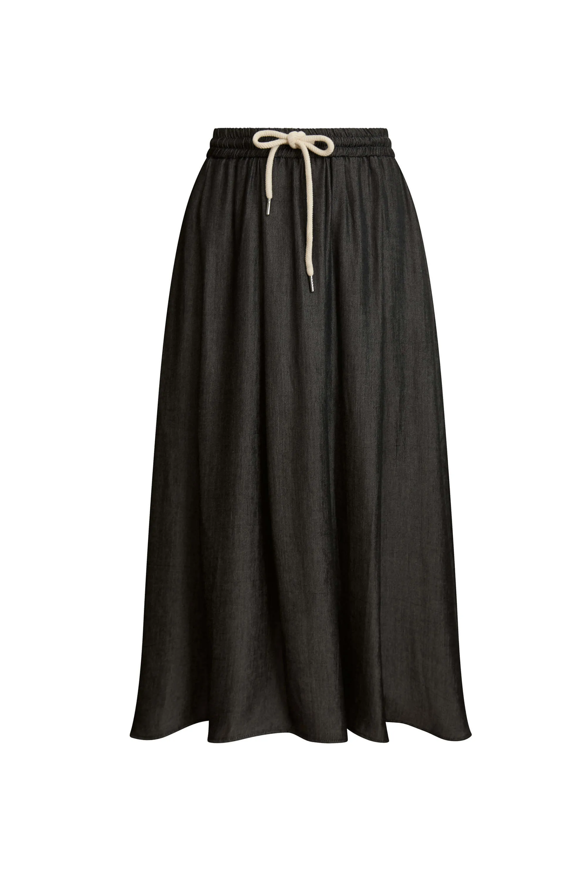 Draw String Maxi Skirt Black