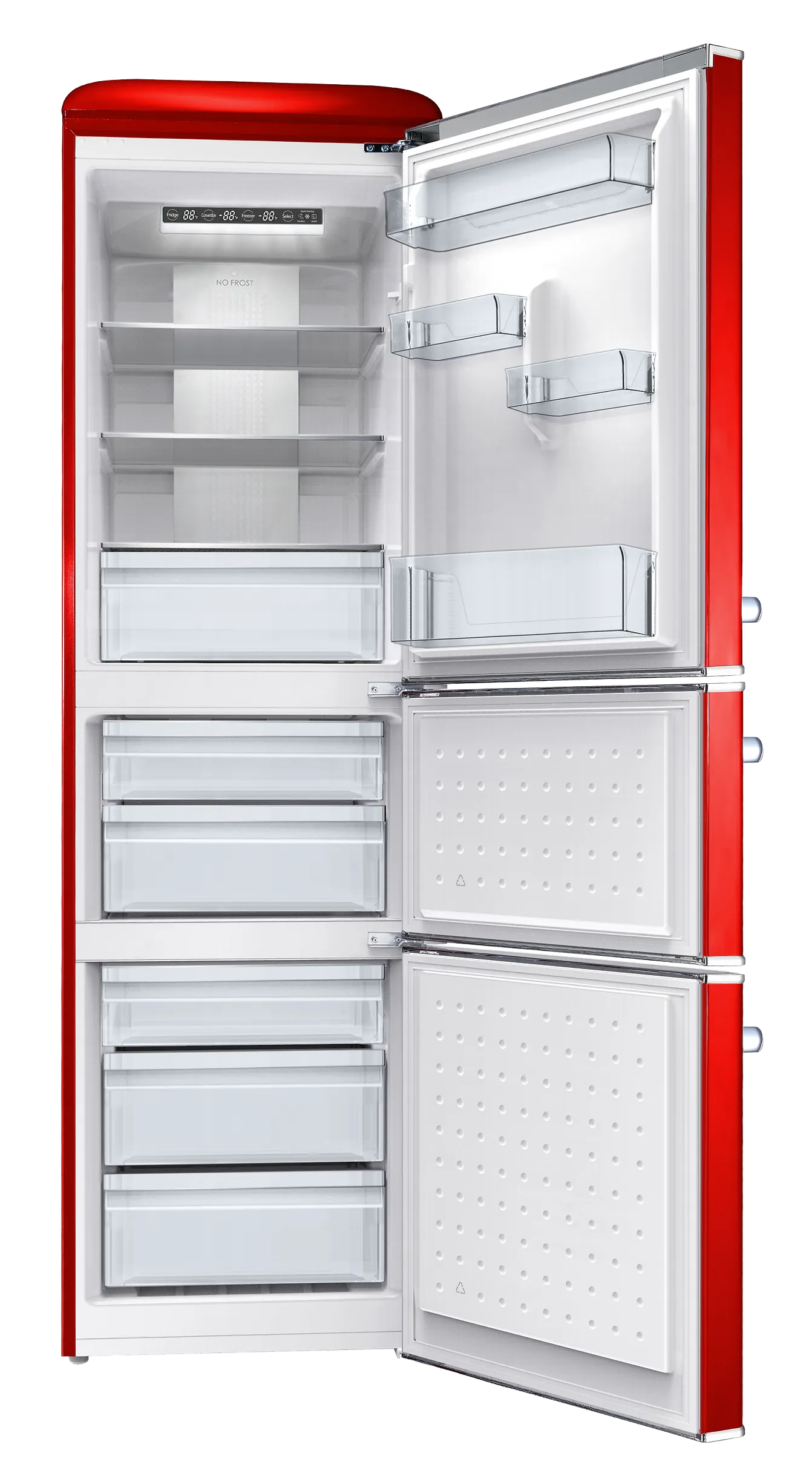 ER7256W 248L RETRO 3-DOOR FRIDGE