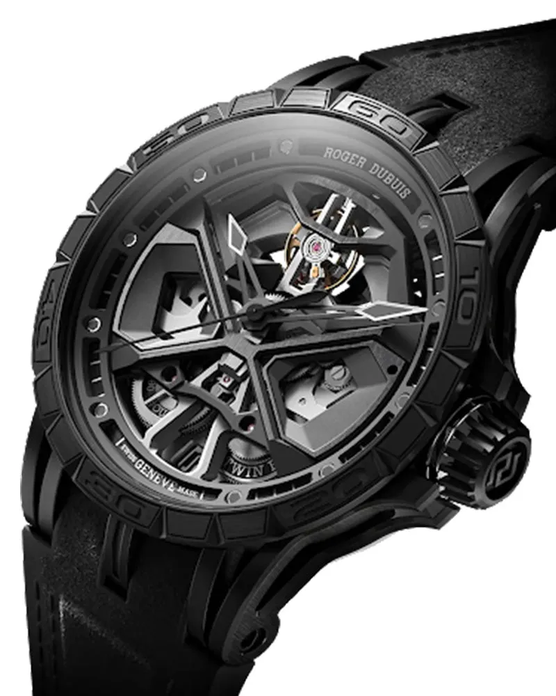 EXCALIBUR SPIDER HURACÁN BLACK DLC TITANIUM 45MM