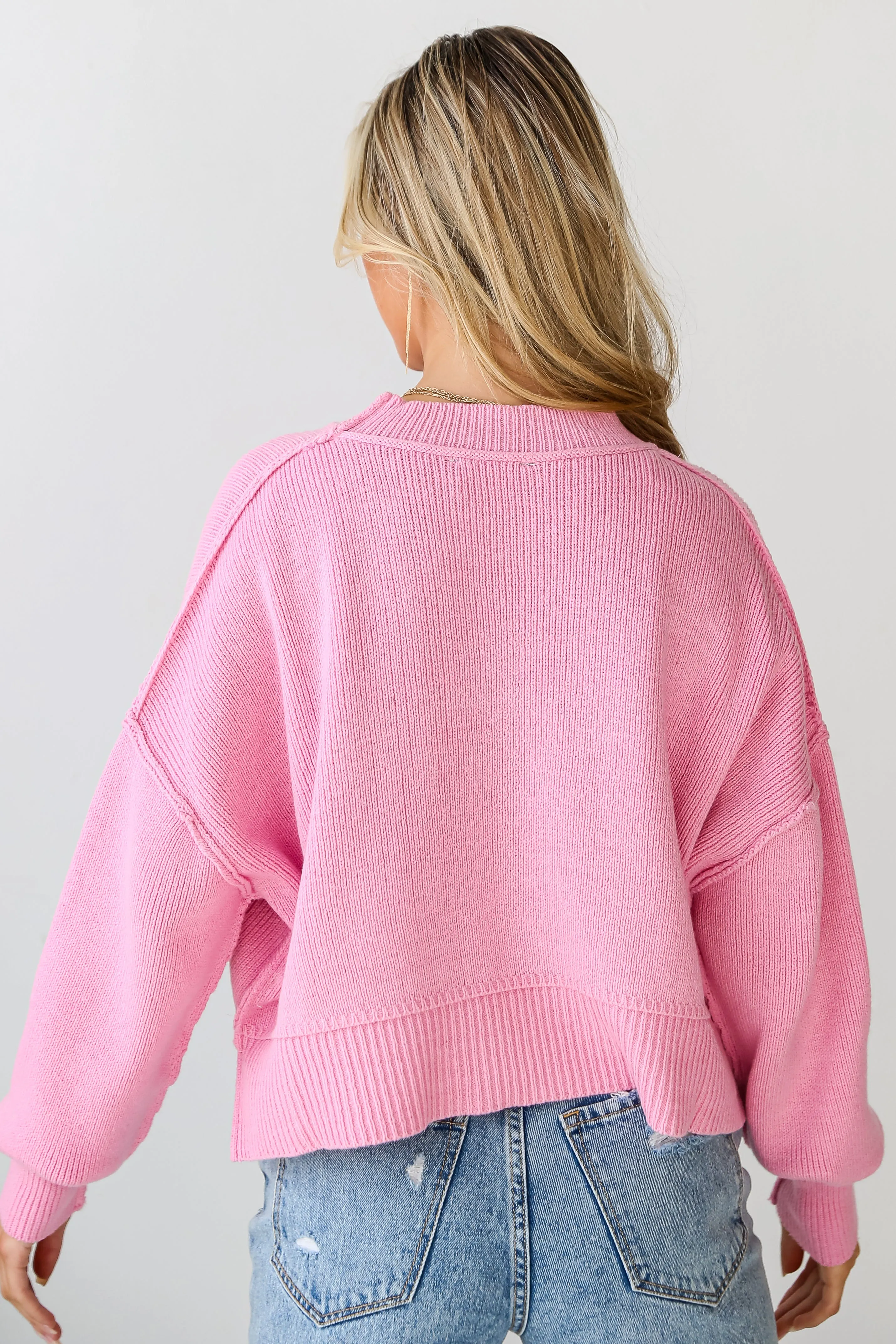 Exceptionally Iconic Pink Cropped Sweater