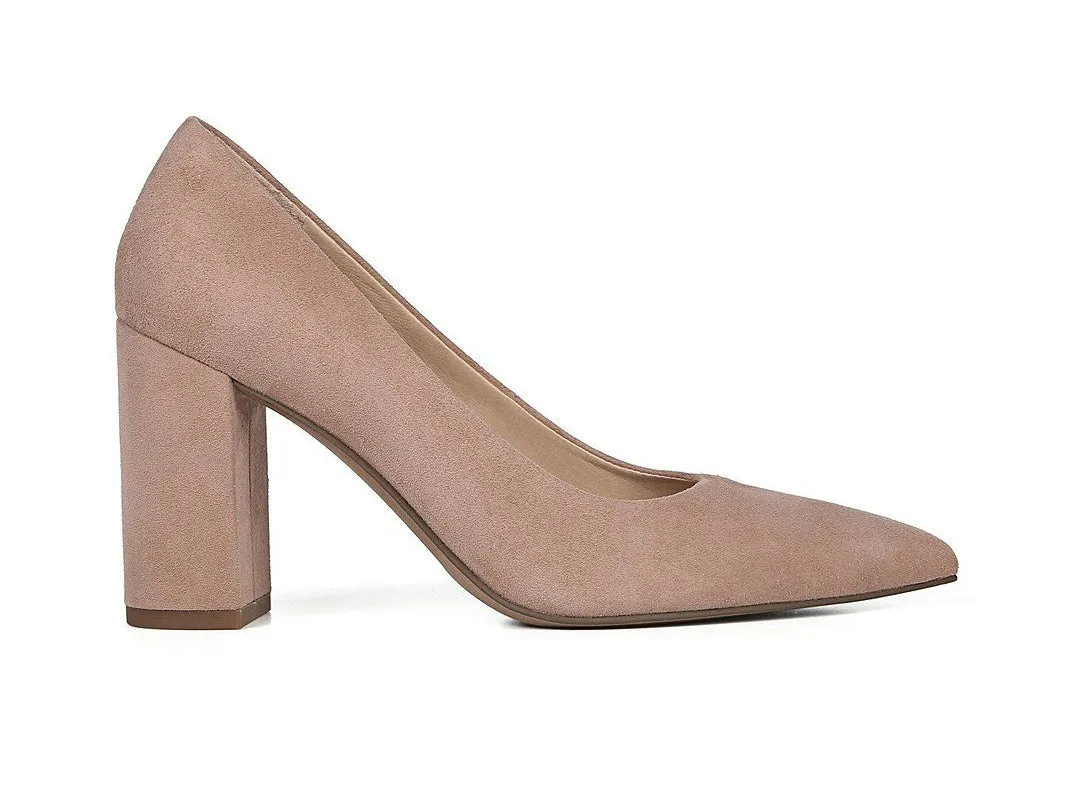 Franco Sarto Palma Block Heel Suede Pump