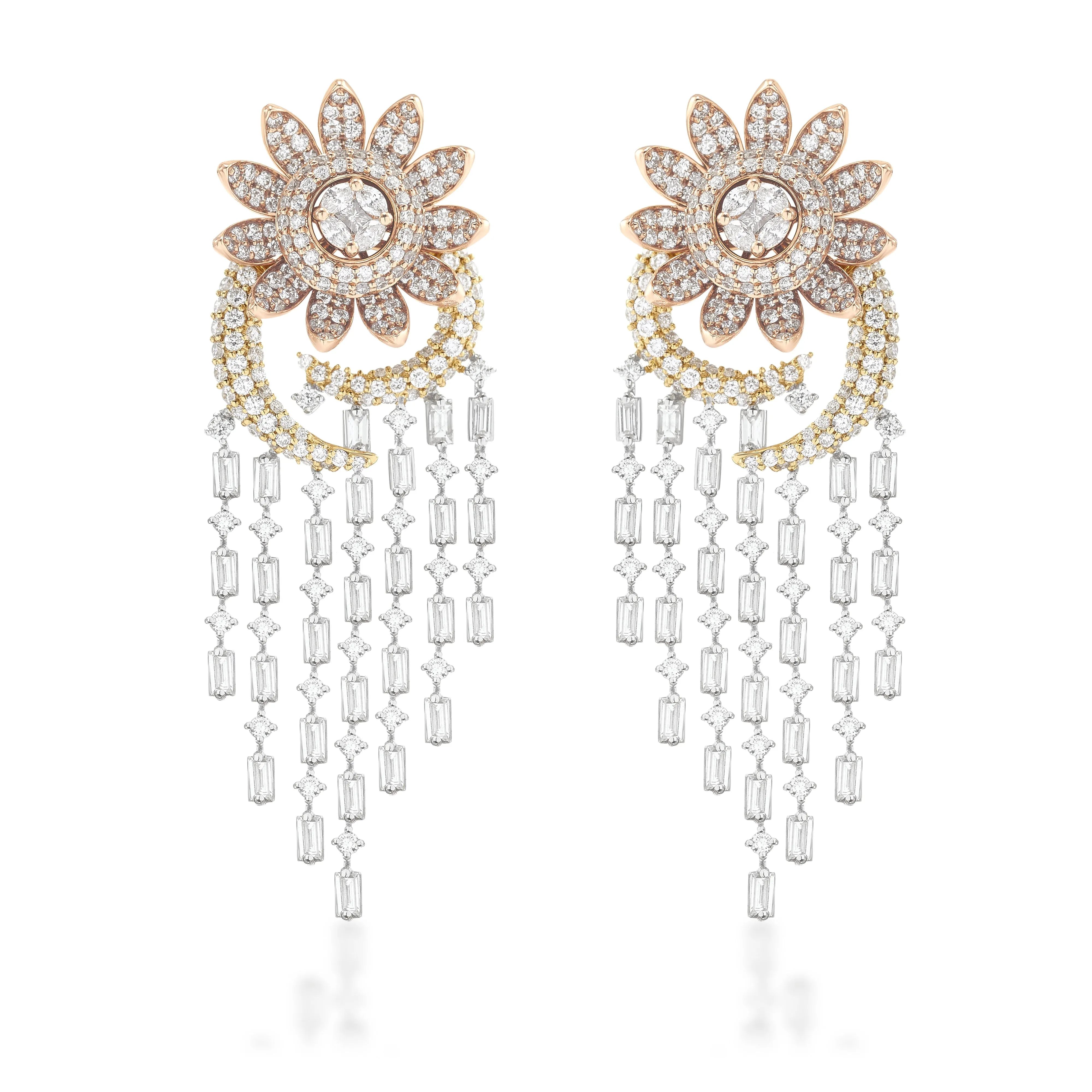 Freeflowing Lobelia Diamond Earrings*