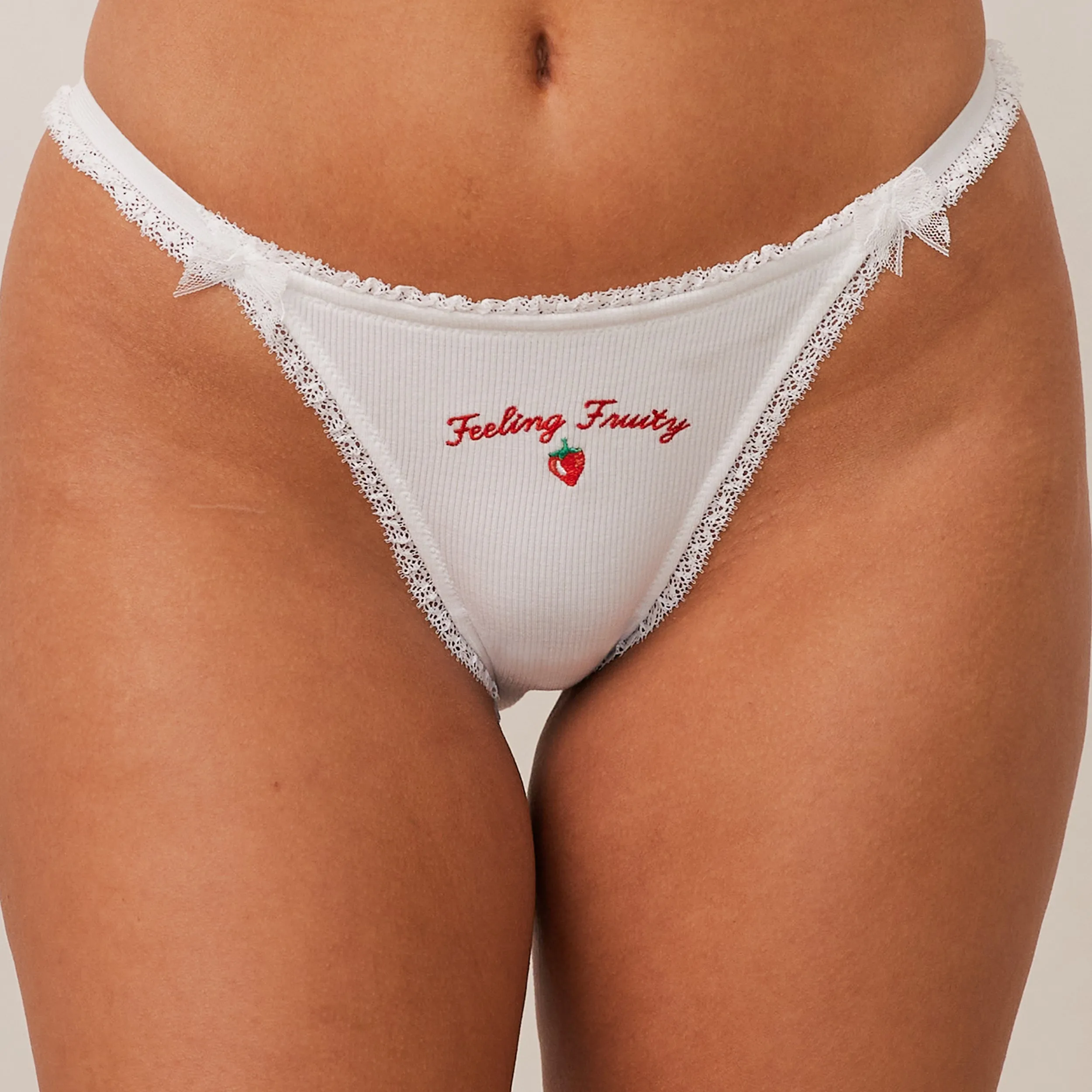 Fruity 'Feeling Fruity' G-string - White