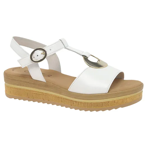 Gabor Ladies Platform Sandals - 44.562.21 - White