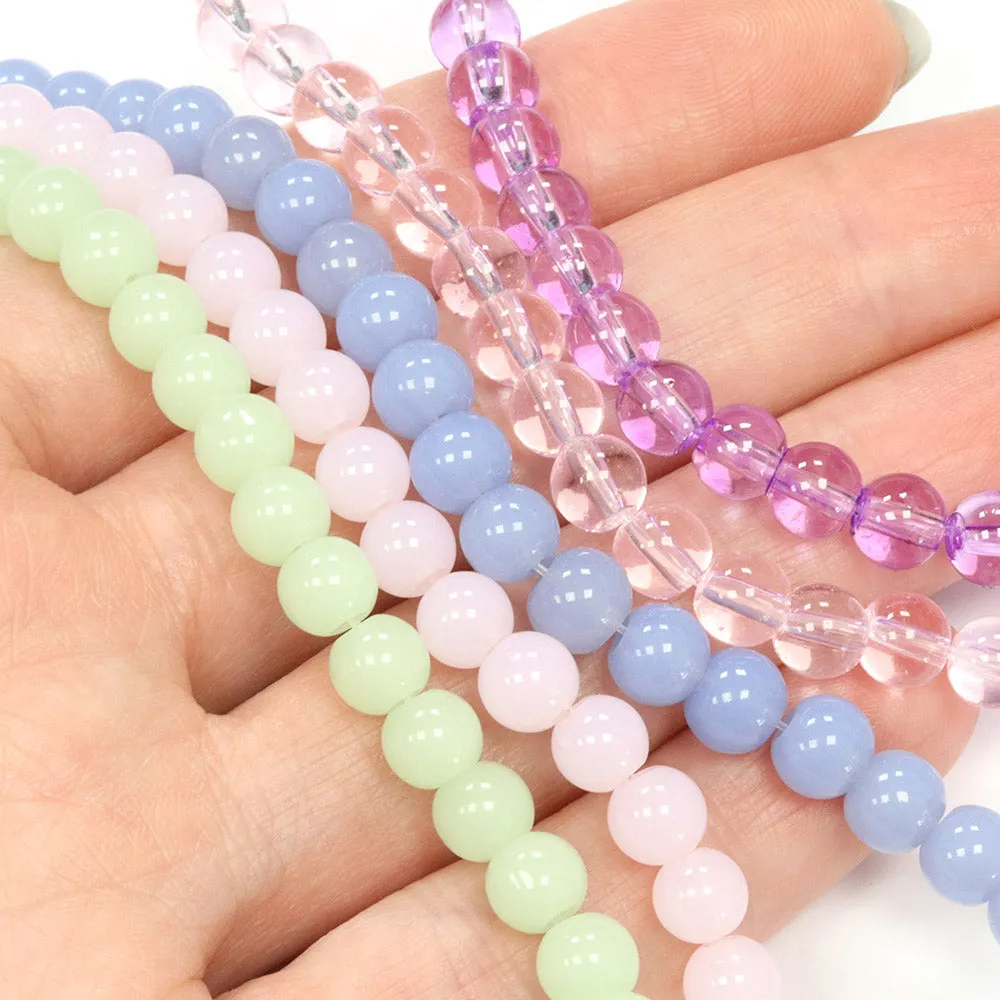 Glass Bead Bundle Spring Rounds Mix - 5 Strands