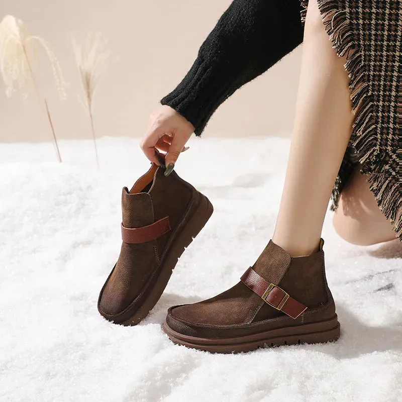 Handmade Women's Chelsea Casual Shoes: AMN323 Soft Leather Boots