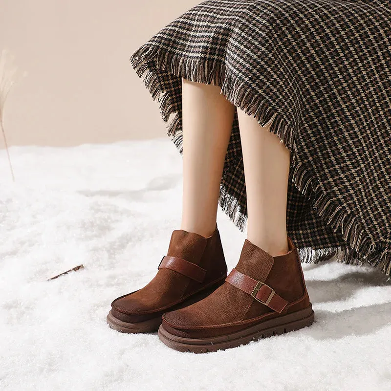 Handmade Women's Chelsea Casual Shoes: AMN323 Soft Leather Boots