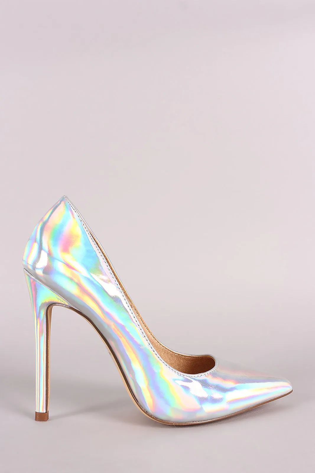 Holographic Pointy Toe Stiletto Pump