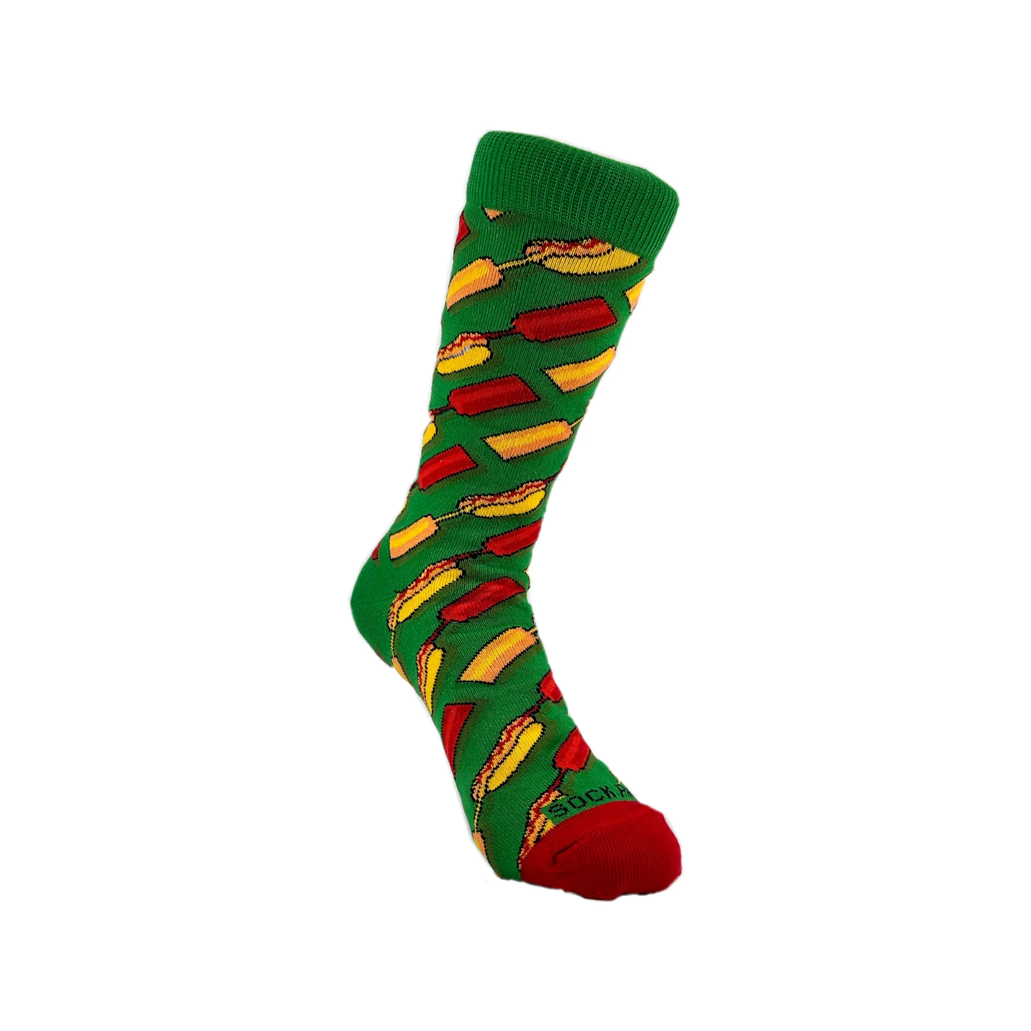 Hot Dog Picnic Socks from the Sock Panda (Adult Small -  Shoe Sizes 2-5)