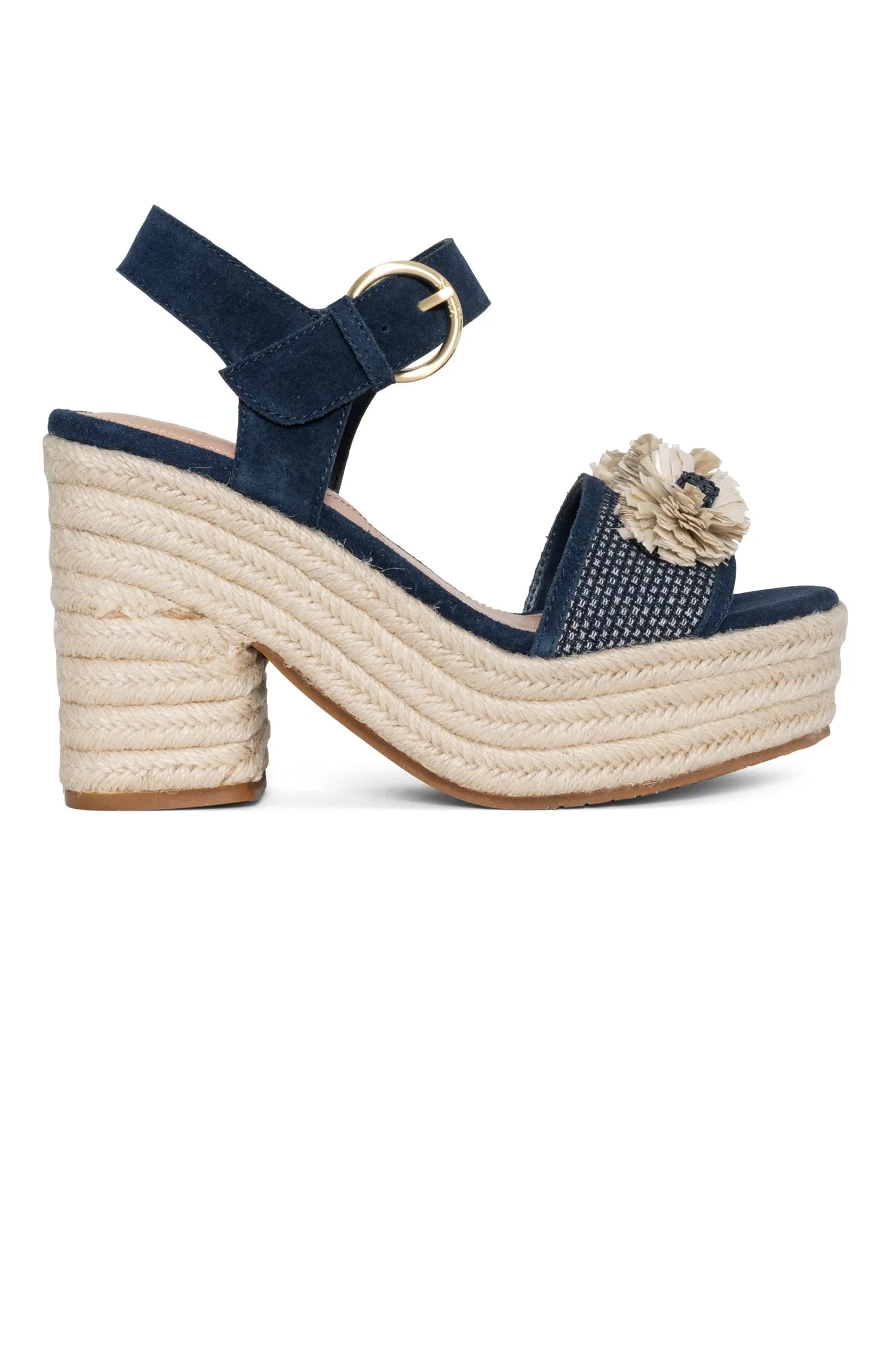 Houston Platform Sandals - Indigo