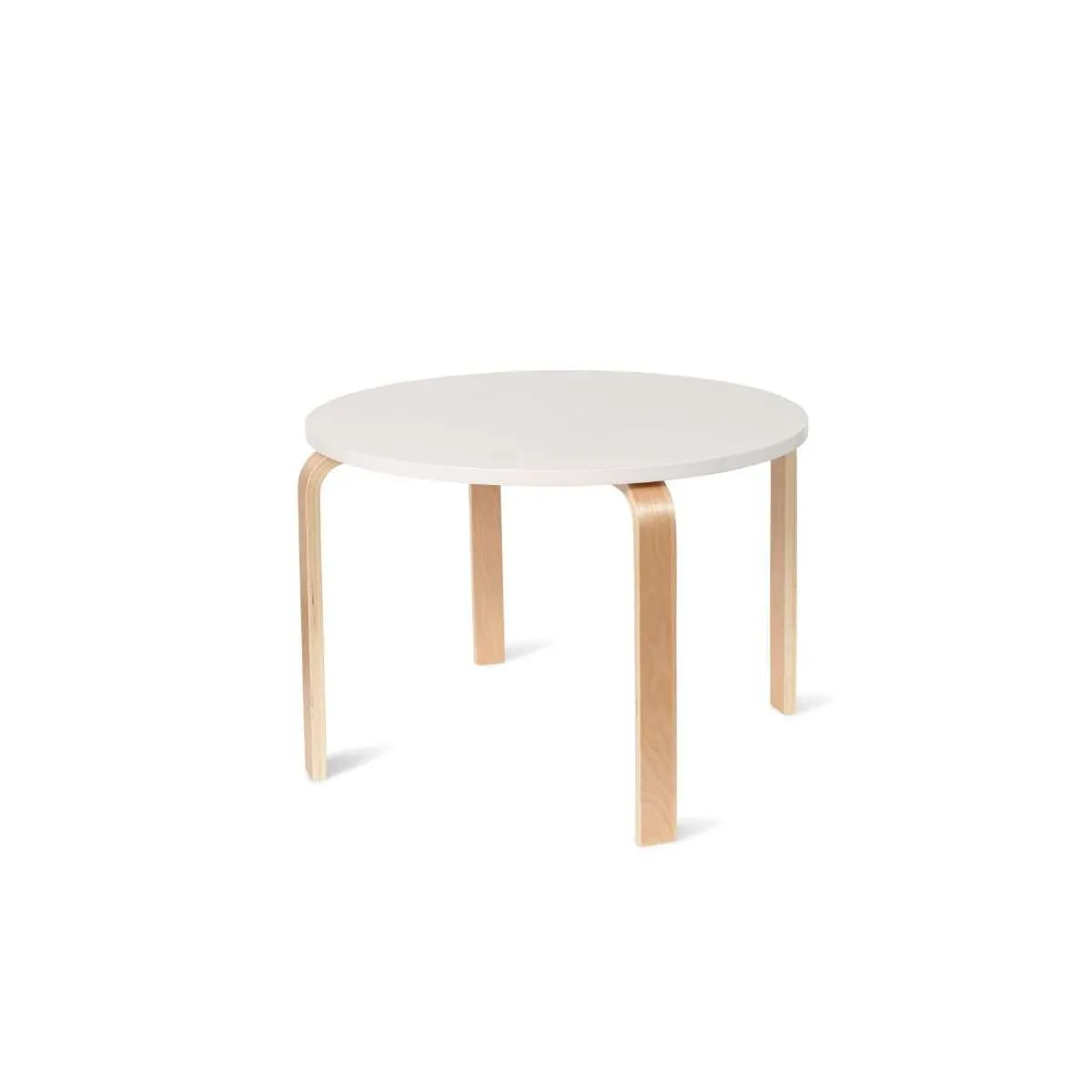 Hudson Kids Round Table - White/Natural