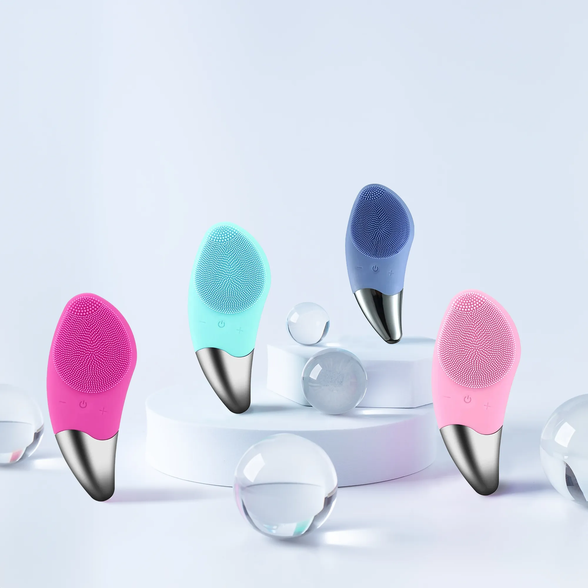 Innovative Ultrasonic Silicone FacialScrubber & Pore Cleaner