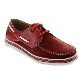 Jose-81 Men's Two Tone Lace Up Moccasin-Style Driving Boat Shoes