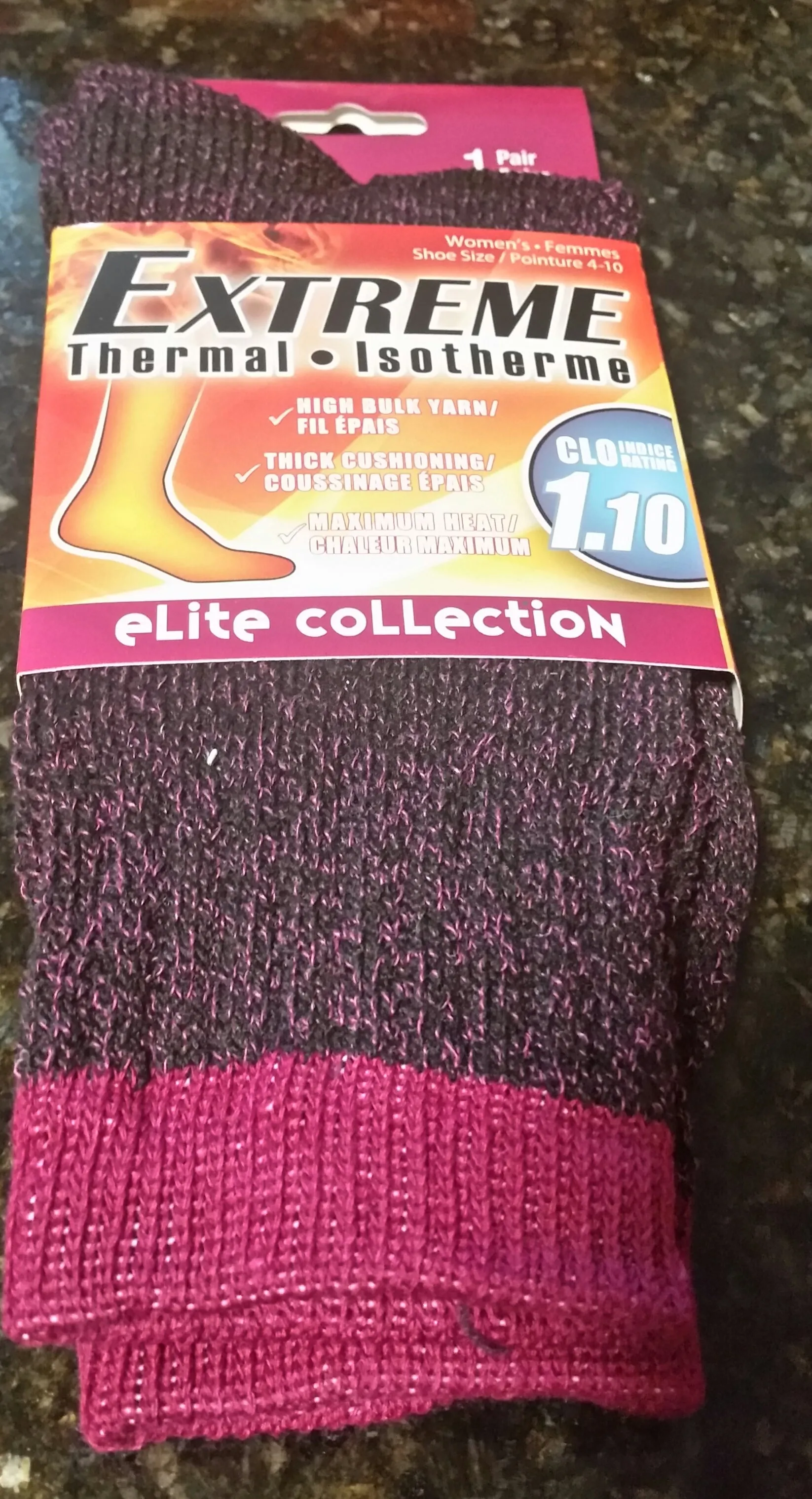 Ladies Thermal Socks -Brights (Hot Pink)