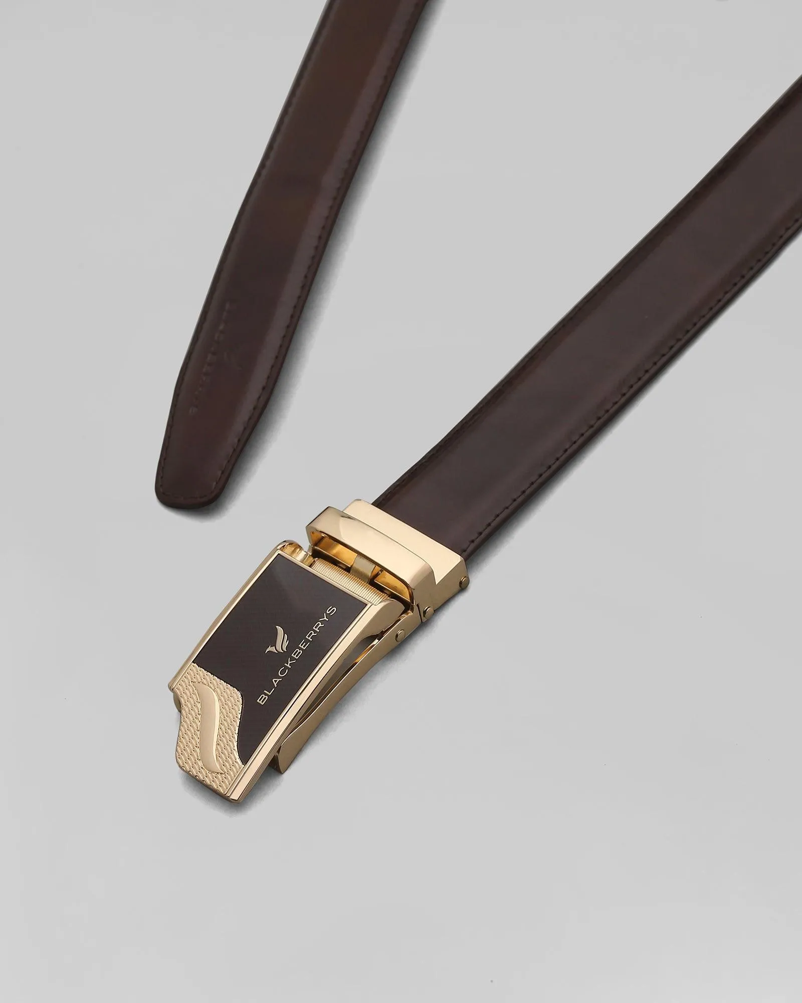 Leather Brown Solid Belt - Panama