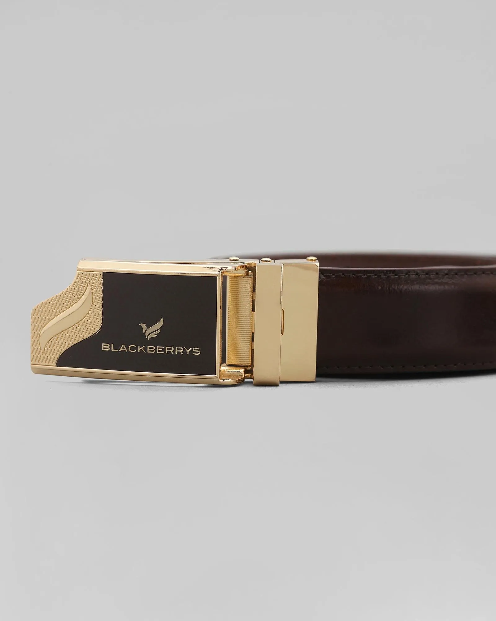 Leather Brown Solid Belt - Panama