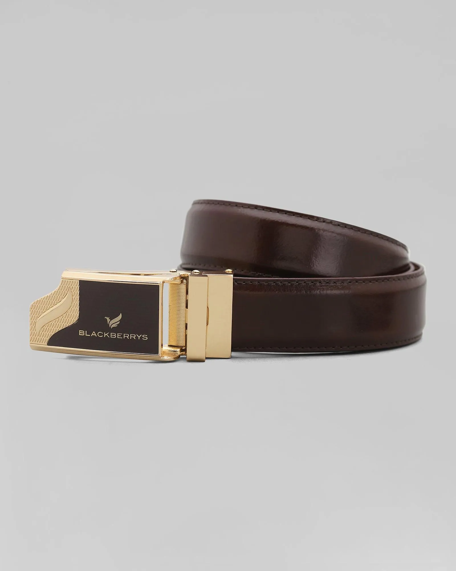 Leather Brown Solid Belt - Panama