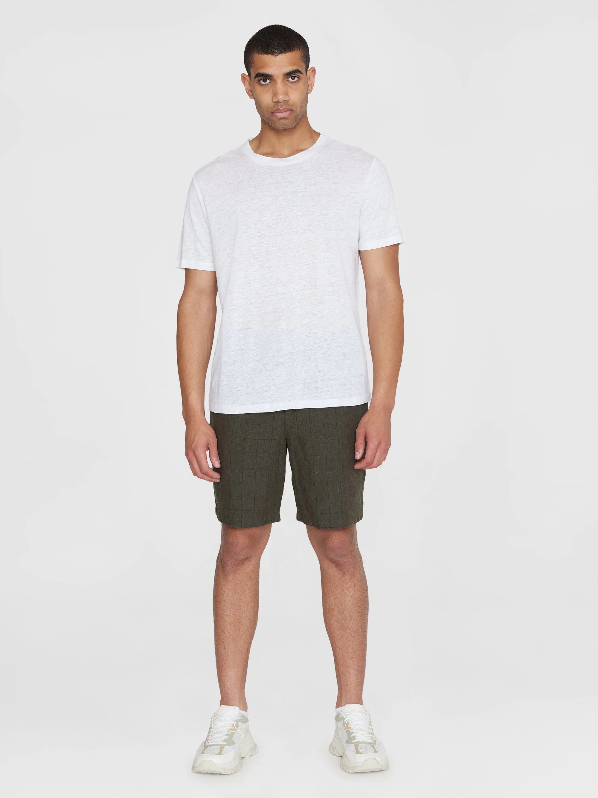 Linen t-shirt - Bright White