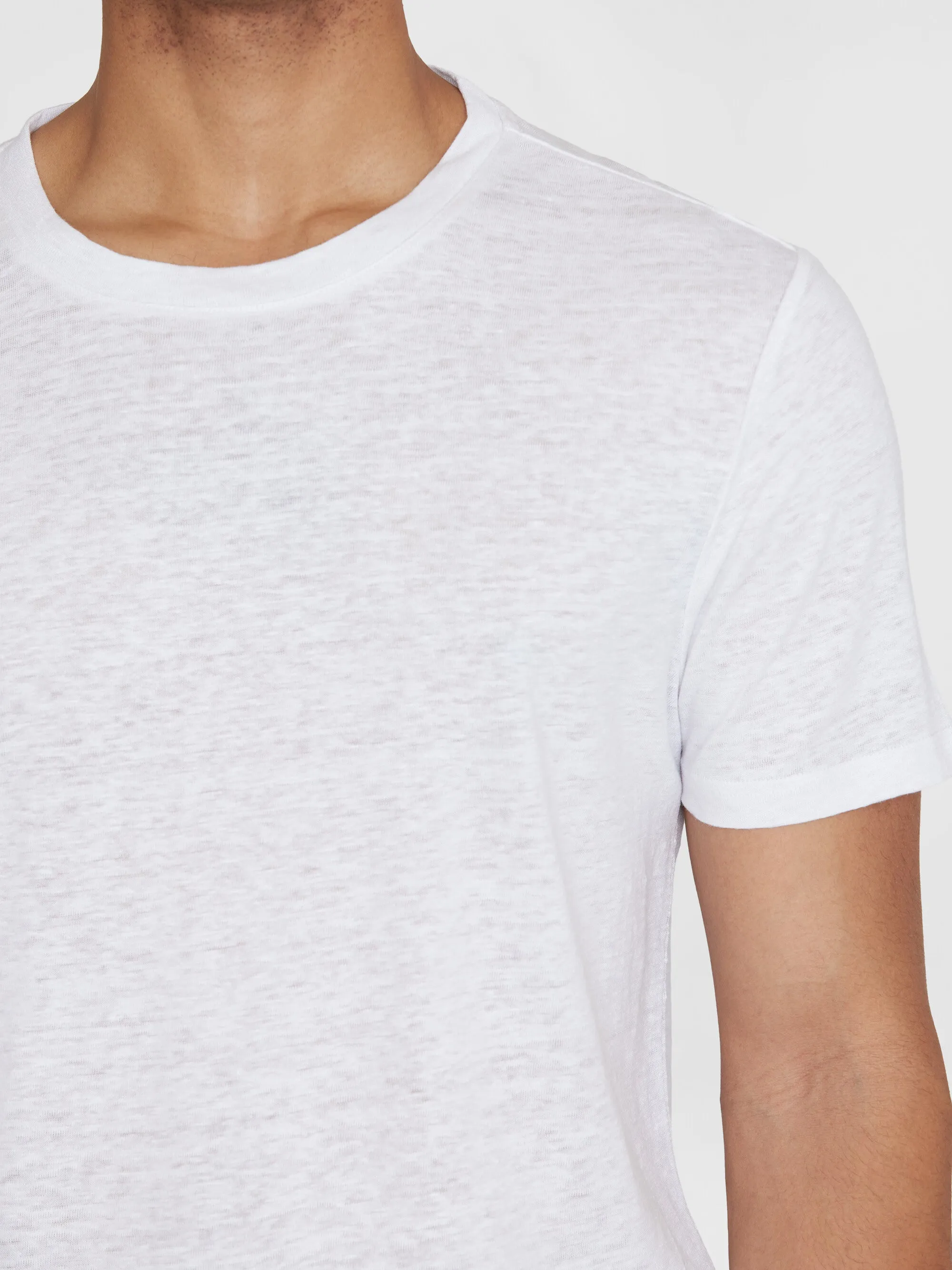 Linen t-shirt - Bright White