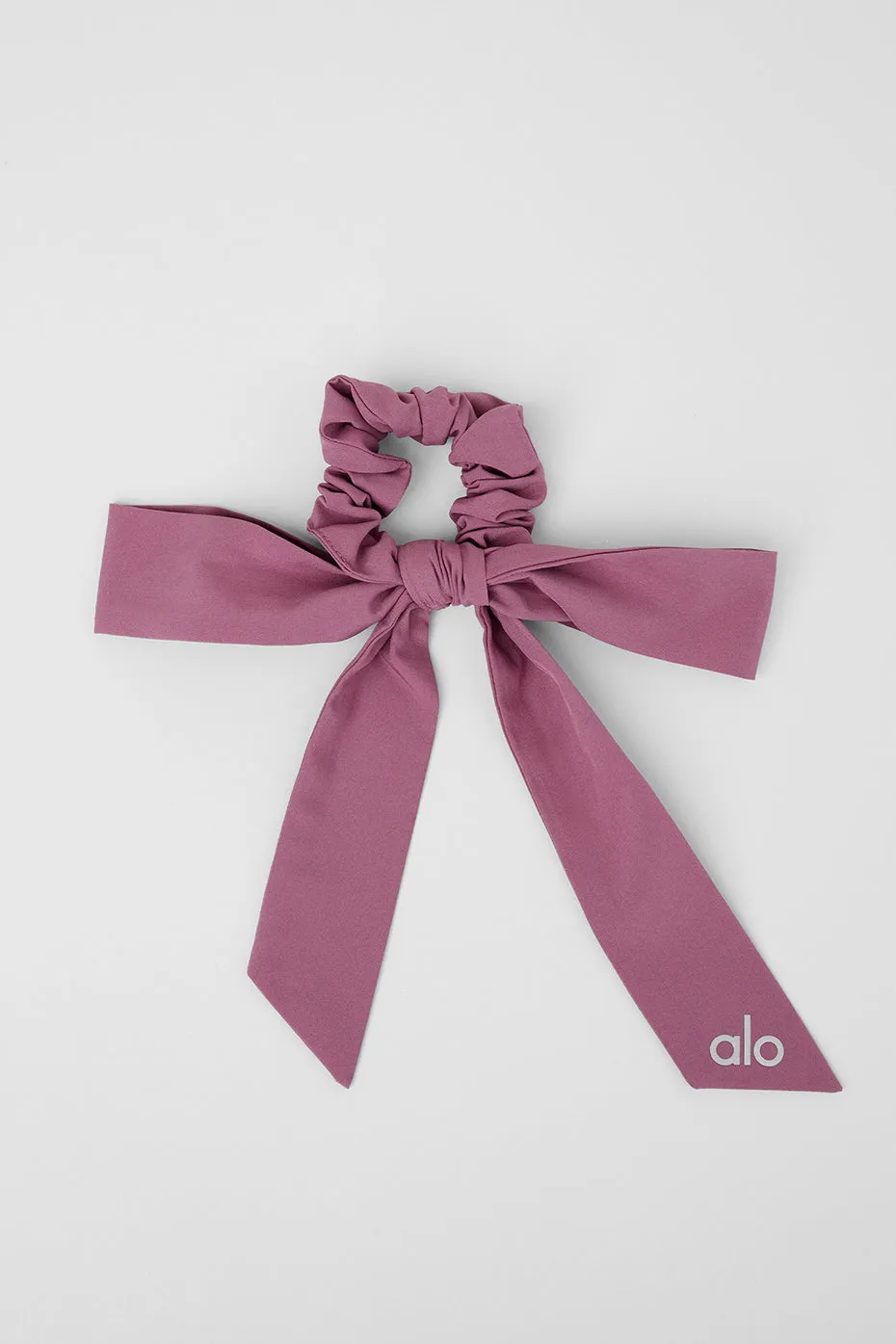 Love Knots Tie Scrunchie - Soft Mulberry