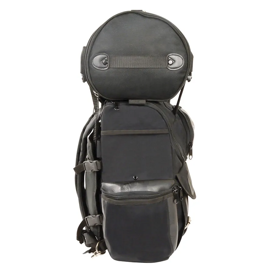 Medium Textile Two Piece Studded Touring Sissy Bar Bag